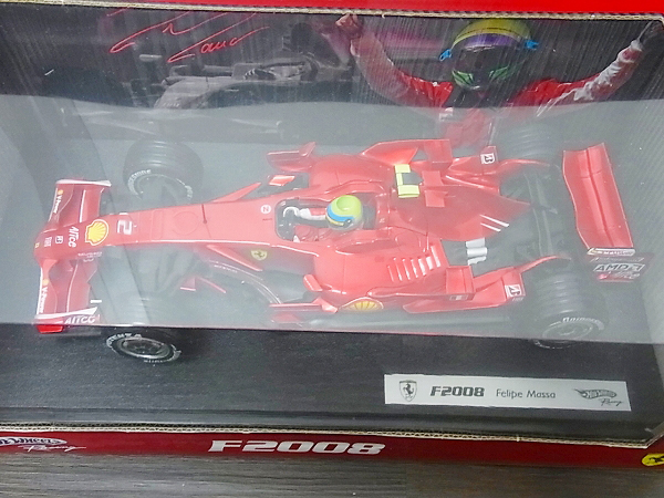 実際に弊社で買取させて頂いたHot Wheels フェラーリF2008 Felipe Massa/フェリペマッサ 1/18の画像 2枚目