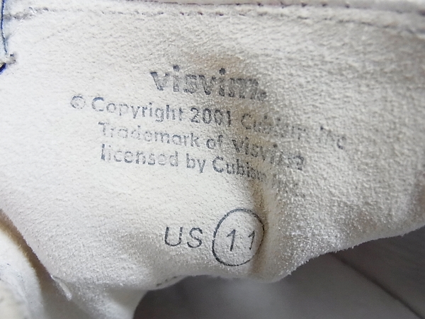 実際に弊社で買取させて頂いたvisvim/ビズビム ローカット スタッズ/レザースニーカー US/11の画像 6枚目