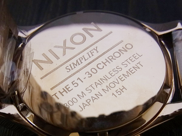 実際に弊社で買取させて頂いたNIXON/ニクソン THE 51-30クロノ腕時計 ローズゴールドA083-897の画像 6枚目