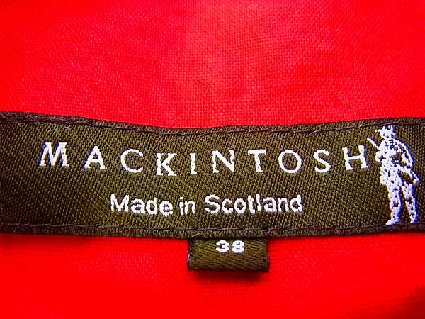 実際に弊社で買取させて頂いたMACKINTOSH/マッキントッシュ ミリタリージャケット レッド/38の画像 2枚目