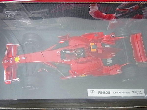 実際に弊社で買取させて頂いたHOT WHEELS F1 F2008 K.RAIKKONEN Ferrari ミニカー 1/18の画像 2枚目