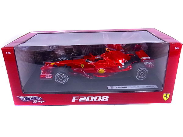 実際に弊社で買取させて頂いたHOT WHEELS F1 F2008 K.RAIKKONEN Ferrari ミニカー 1/18の画像 1枚目