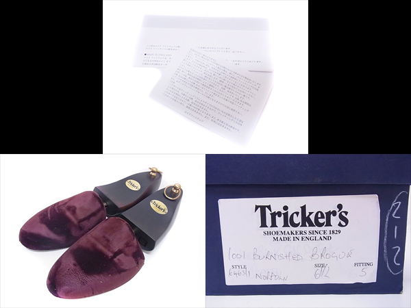 実際に弊社で買取させて頂いたTrickers/トリッカーズ NORFONK ウィングチップ 6463/6.5の画像 9枚目