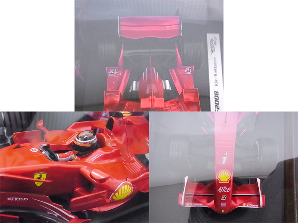 実際に弊社で買取させて頂いた未使用 Hot Wheels FERRARI F2008 K.Raikkonen/ライコネン 1/18の画像 3枚目