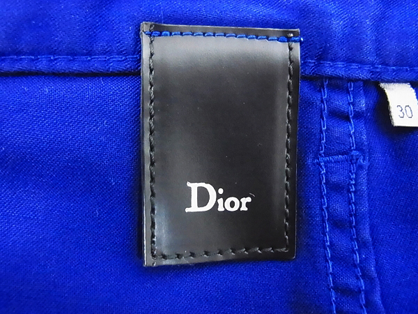 実際に弊社で買取させて頂いたDIOR HOMME/ディオールオム ストレッチ/カラーパンツ 青 30の画像 2枚目