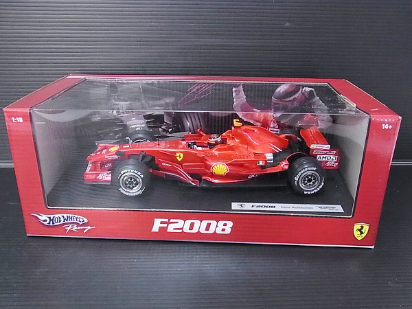 実際に弊社で買取させて頂いた未使用 Hot Wheels FERRARI F2008 K.Raikkonen/ライコネン 1/18の画像 1枚目