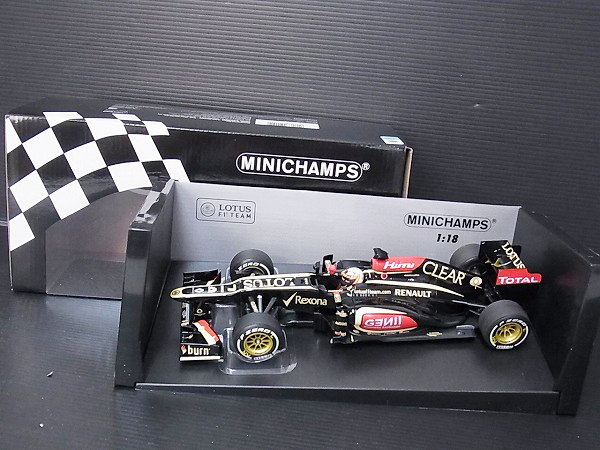 実際に弊社で買取させて頂いたMINICHAMPS Lotus F1 Team K.ライコネン Lotus Renault 1/18の画像 6枚目