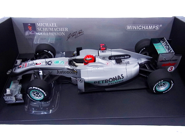 実際に弊社で買取させて頂いたMINICHAMPS MGP W01 Mercedes GP 2010 M.シューマッハ 1/18の画像 1枚目