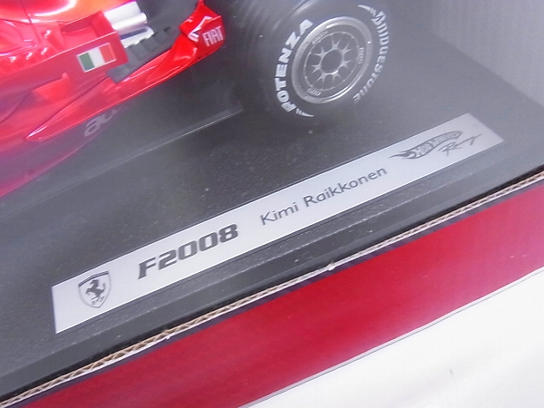 実際に弊社で買取させて頂いた【未使用】ホットウィール F2008 K.ライコネン フェラーリ 1/18の画像 2枚目