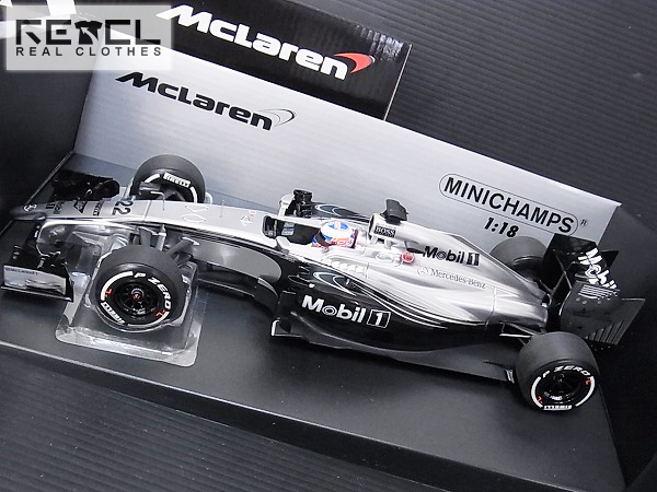 実際に弊社で買取させて頂いたMINICHAMPS McLarenMercedes MP4-29 J.Button/バトン 2014 1/18
