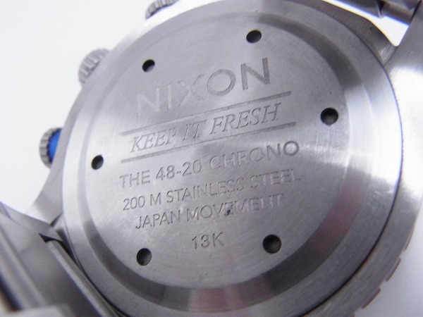 実際に弊社で買取させて頂いたNIXON/ニクソン THE 48-20 クロノ腕時計 ミッドナイト A4861529の画像 5枚目