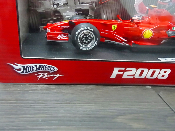 実際に弊社で買取させて頂いたHOT WHEELS F1 F2008 K.RAIKKONEN Ferrari ミニカー 1/18の画像 4枚目