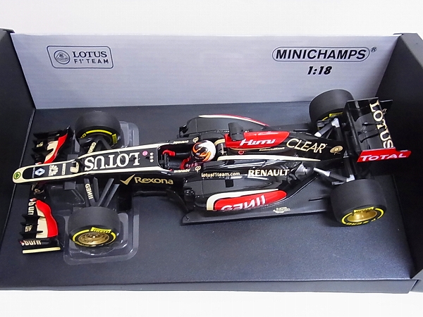 実際に弊社で買取させて頂いたミニチャンプス Showcar 2013 K.ライコネン Lotus F1 1/18の画像 1枚目