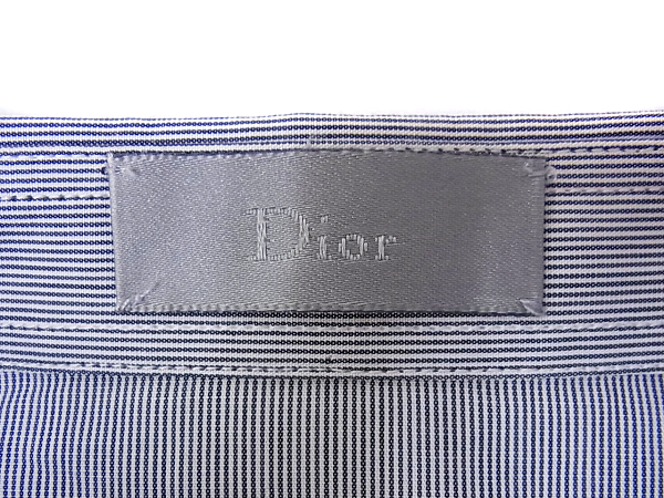 実際に弊社で買取させて頂いたDIOR HOMME/ディオールオム Bee刺繍ストライプシャツ 38の画像 2枚目