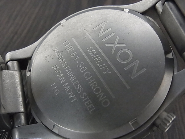 実際に弊社で買取させて頂いたNIXON/ニクソン THE 51-30 CHRONO/クロノ 腕時計 A083-1762の画像 5枚目