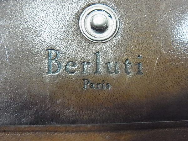 実際に弊社で買取させて頂いたBerluti/ベルルッティ カリグラフィ 小銭入れ/コインケース 茶の画像 6枚目