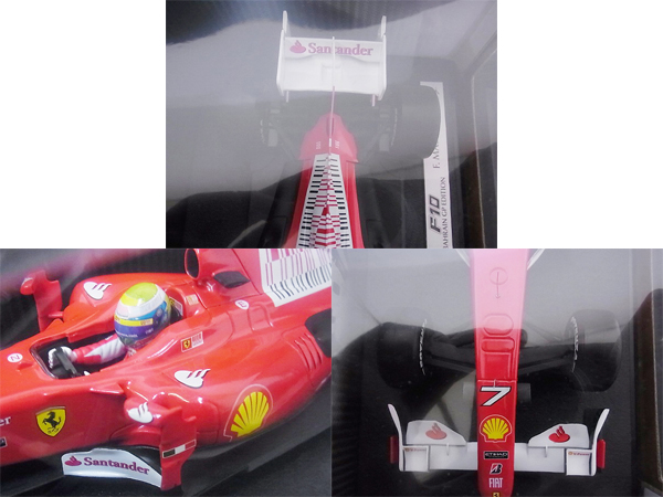 実際に弊社で買取させて頂いたHot Wheels FERRARI/フェラーリ　F10 BAHRAINGP　F.Massa 1/18の画像 2枚目