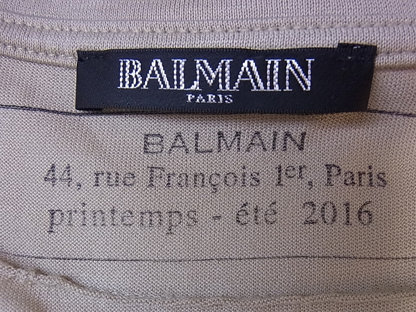 実際に弊社で買取させて頂いたBALMAIN Paris/バルマンパリ 丸首/ロゴ入り半袖Tシャツ XSの画像 2枚目