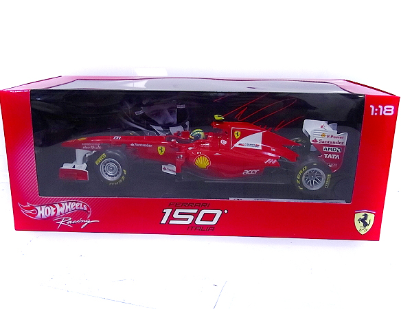 実際に弊社で買取させて頂いたHot Wheels フェラーリ 150° イギリスGP 2011 F.マッサ 1/18の画像 1枚目