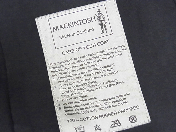 実際に弊社で買取させて頂いたMACKINTOSH/マッキントッシュ ロングステンカラーコート/34の画像 6枚目