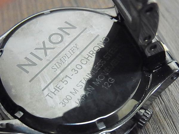 実際に弊社で買取させて頂いたNIXON/ニクソン THE 51-30 CHRONO/クロノ 腕時計/A083-1153の画像 5枚目