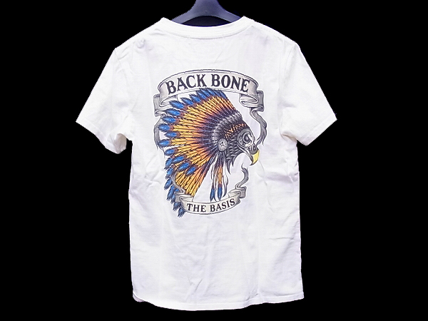 実際に弊社で買取させて頂いたBACKBONE/バックボーン ポケットTシャツ インディアン 白/Mの画像 1枚目