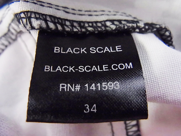 実際に弊社で買取させて頂いたBLACK SCALE/ブラックスケール 総柄 モノクロ ハーフパンツ 34の画像 5枚目