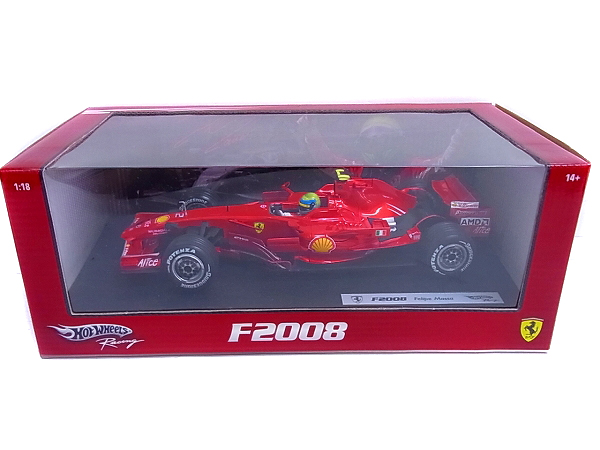 実際に弊社で買取させて頂いた【未使用】ホットウィール F2008 F.マッサ フェラーリ 1/18の画像 1枚目