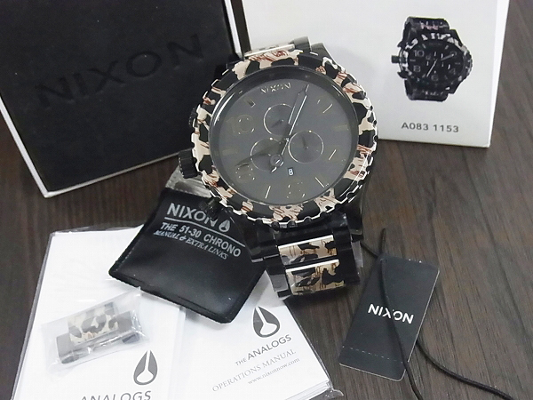 実際に弊社で買取させて頂いたNIXON/ニクソン THE 51-30 CHRONO/クロノ 腕時計/A083-1153の画像 6枚目