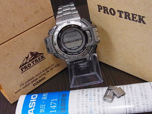 プロトレック カシオPRT-411 チタン　PRO TREK 腕時計腕時計(デジタル)