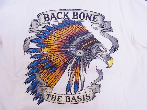 実際に弊社で買取させて頂いたBACKBONE/バックボーン ポケットTシャツ インディアン 白/Mの画像 6枚目