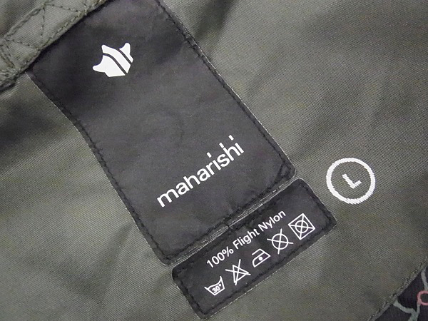 実際に弊社で買取させて頂いたMAHARISHI/マハリシ キルトフライトジャケット ジップ カーキ/Lの画像 3枚目
