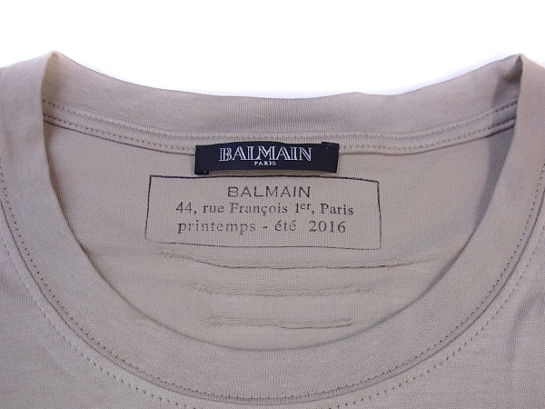 実際に弊社で買取させて頂いたBALMAIN Paris/バルマンパリ 丸首/ロゴ入り半袖Tシャツ XSの画像 6枚目