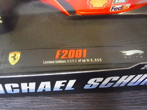 実際に弊社で買取させて頂いた[未使用]Hot Wheels Ferrari 01HUNGARY GP M.Schumacher 1/18の画像 1枚目