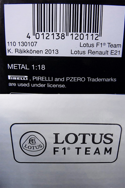 実際に弊社で買取させて頂いたMINICHAMPS Lotus F1 Team K.ライコネン Lotus Renault 1/18の画像 5枚目