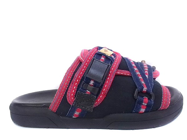 実際に弊社で買取させて頂いたVISVIM/ビズビム CHRISTO/クリスト 15年 サンダル 鈴 赤紺黒/Mの画像 4枚目