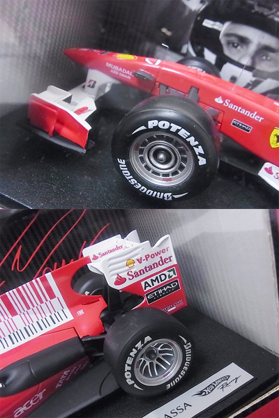 実際に弊社で買取させて頂いたHot Wheels FERRARI/フェラーリ　F10 BAHRAINGP　F.Massa 1/18の画像 3枚目