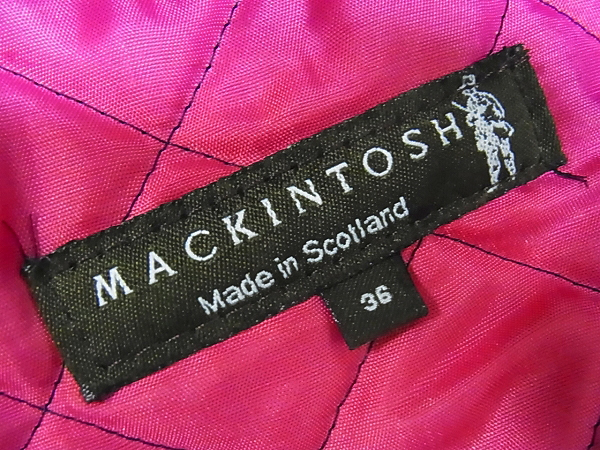 実際に弊社で買取させて頂いたMackintosh/マッキントッシュ キルティング/ウールジャケット36の画像 3枚目