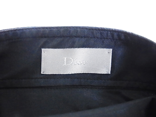 実際に弊社で買取させて頂いたDIOR HOMME/ディオールオム 長袖/サファリシャツ ブラック 38の画像 2枚目