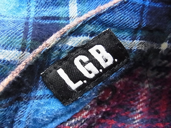 実際に弊社で買取させて頂いたLGB/ルグランブルー SHIRT-G/M 1194K チェック柄ネルシャツ/1の画像 2枚目