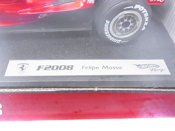 実際に弊社で買取させて頂いたHot Wheels フェラーリF2008 Felipe Massa/フェリペマッサ 1/18の画像 3枚目