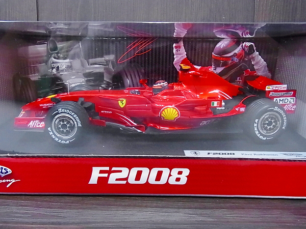 実際に弊社で買取させて頂いた[未使用]Hot Wheels フェラーリ F2008 Shell K.ライコネン 1/18の画像 2枚目