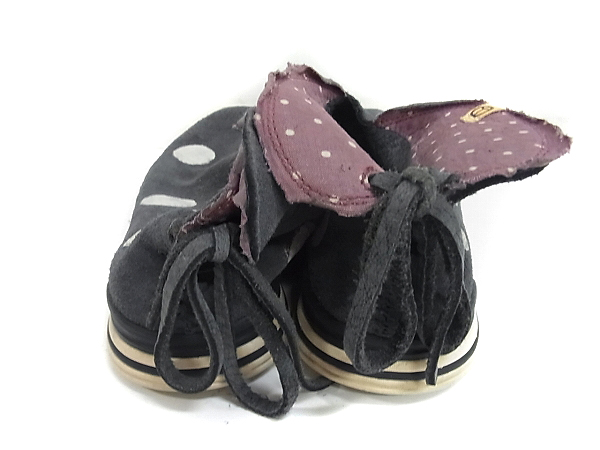 実際に弊社で買取させて頂いたvisvim/ビズビム ミッドカットスニーカー ドット柄 ブラックの画像 2枚目