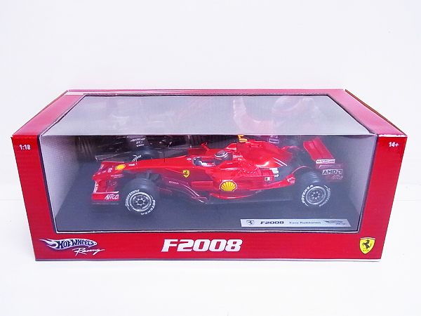 実際に弊社で買取させて頂いた【未使用】ホットウィール F2008 K.ライコネン フェラーリ 1/18の画像 1枚目