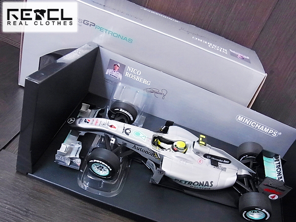 実際に弊社で買取させて頂いたミニチャンプス Mercedes GP F1 MGP W01 N.ロズベルグ2010 1/18