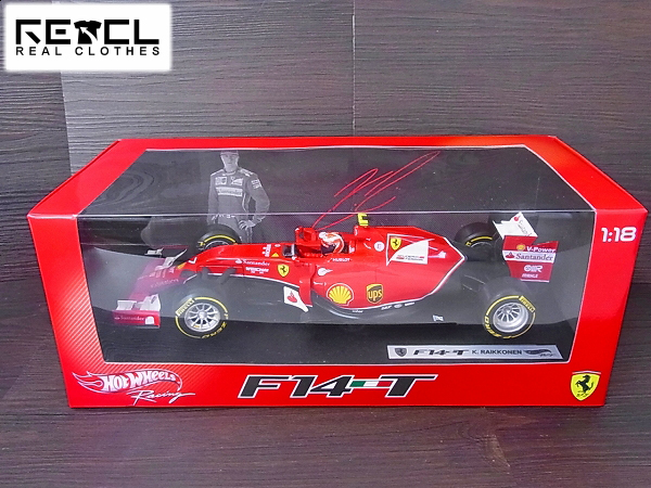 実際に弊社で買取させて頂いた未使用/Hot Wheels フェラーリ F14T 2014 K.ライコネン 1/18