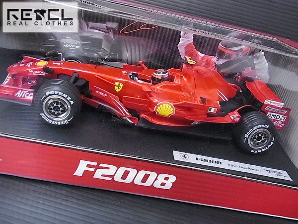 実際に弊社で買取させて頂いた未使用 Hot Wheels FERRARI F2008 K.Raikkonen/ライコネン 1/18