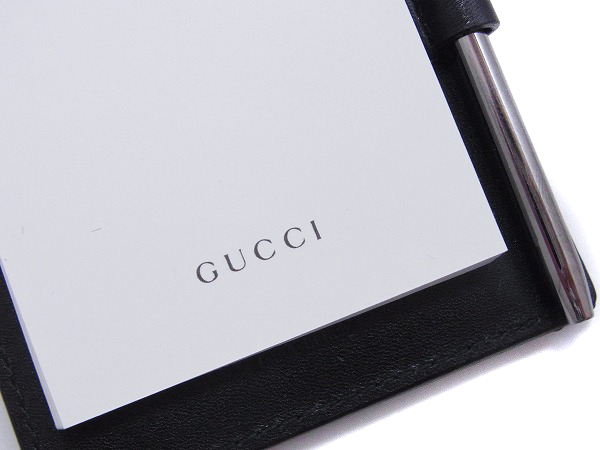 GUCCI/グッチ メモ帳/メモパット ペン付き レザー ブラック の買取実績