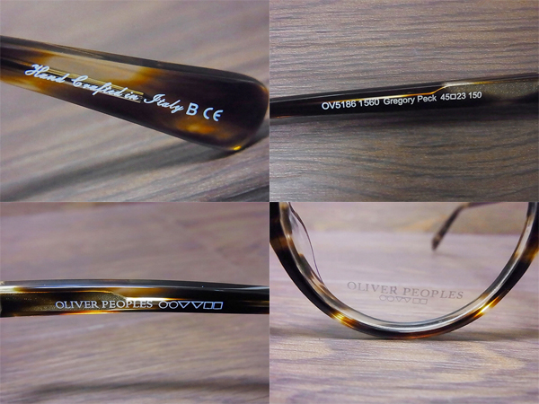 実際に弊社で買取させて頂いたOLIVER PEOPLES/オリバーピープルズ GREGORY PECK/OV5186-1560の画像 6枚目