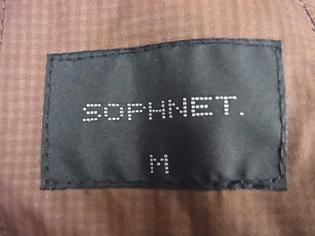 実際に弊社で買取させて頂いたSOPHNET/ソフネット ナイロン テーラード ジャケット 茶/Mの画像 2枚目